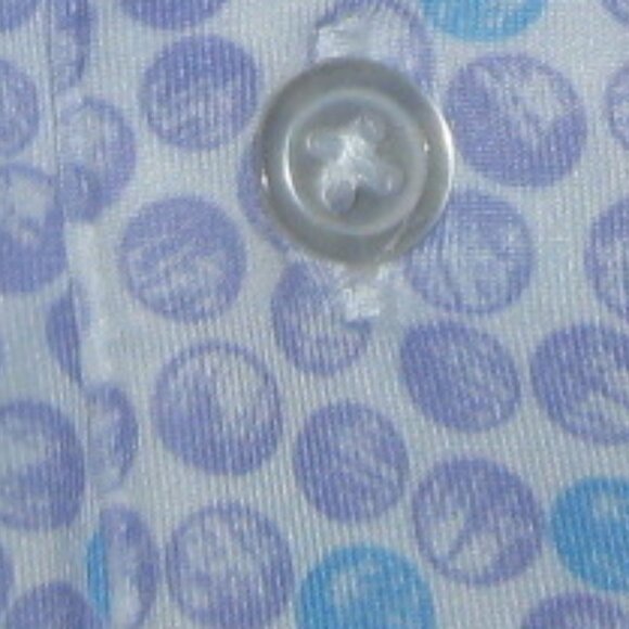 NWT Mens Short Sleeve Patterned Performance Polo Purple Members Mark Size XXL - Picture 7 of 8